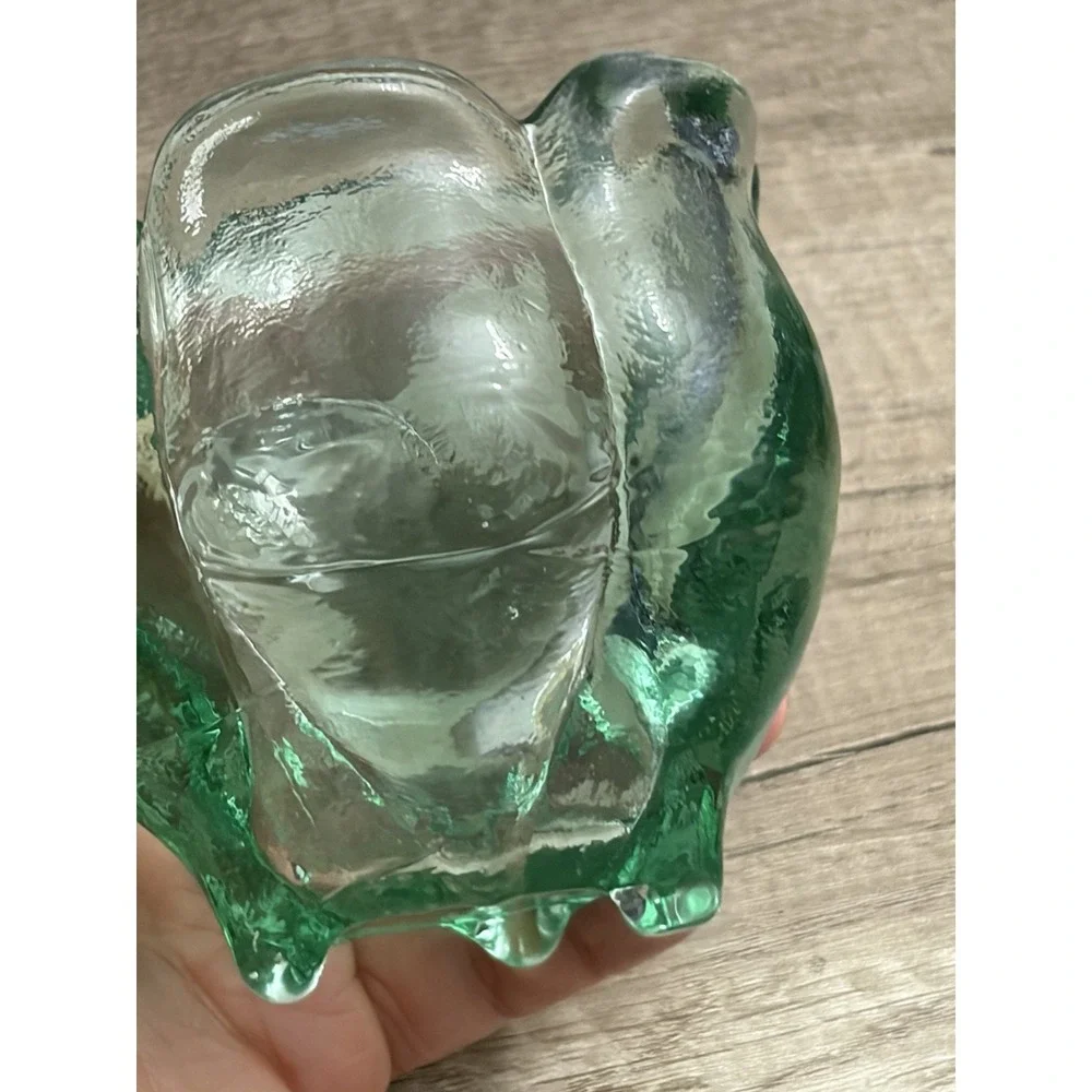 Vintage Spanish Recycled Textured Green Glass Tulip Votive Candle Holder 4